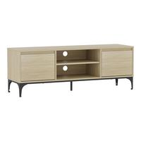TV-ELEMENT Kistiandi - Eichefarben, Holzwerkstoff/Metall (140/50/40cm) - [en.casa]