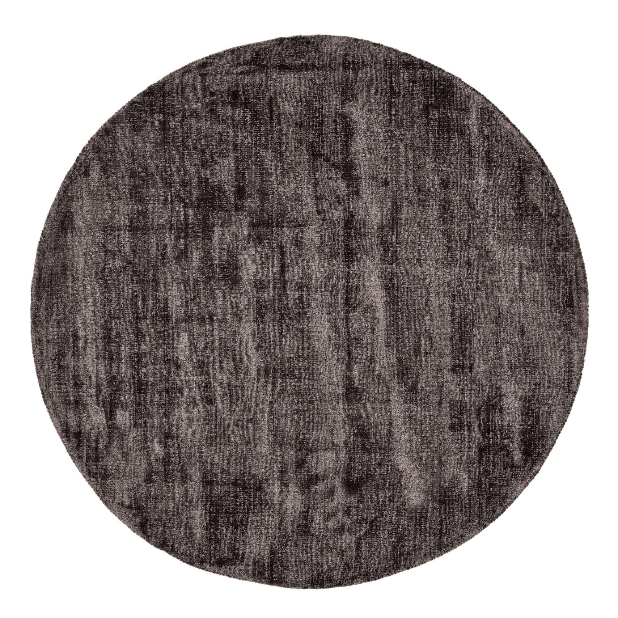 VISKOSETEPPICH Star 120x120 cm - Anthrazit, Textil (120/120cm) - THEKO