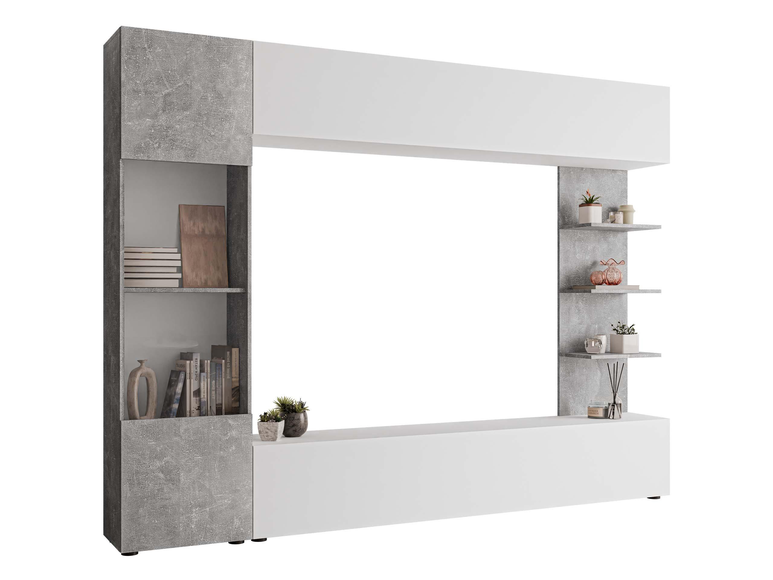 WOHNWAND Lazando - Weiß, Holzwerkstoff (250/187/30cm) - MIRJAN24