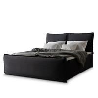 BOXBETT MONTA 140x200 cm mit Matratze und Topper - Schwarz - Schwarz, Holz (140/200cm) - MASSENO