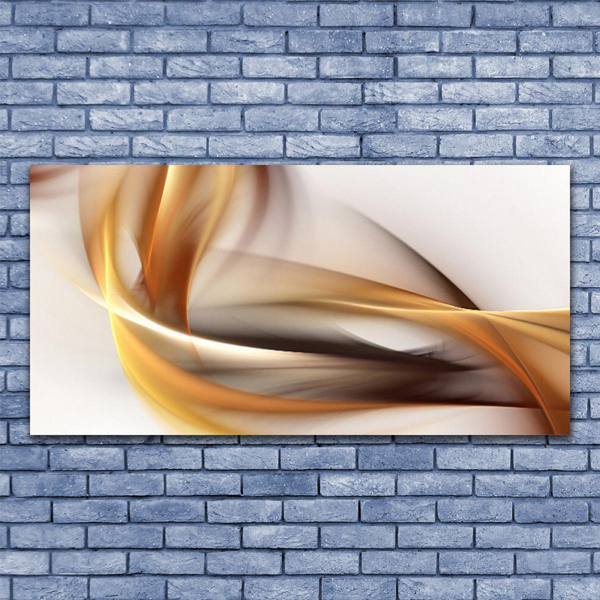LEINWANDBILD 140x70 cm Jansa-Abstraktion - Schwarz/Orange, Textil (140/4cm) - TULUP