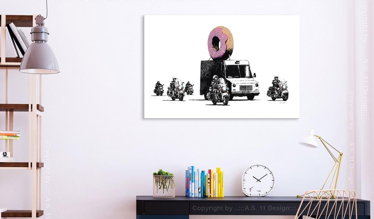 KUNSTDRUCK Schwarz-Weiß 60/40 cm - Schwarz/Braun, Textil (60/40cm) - KUNSTLOFT