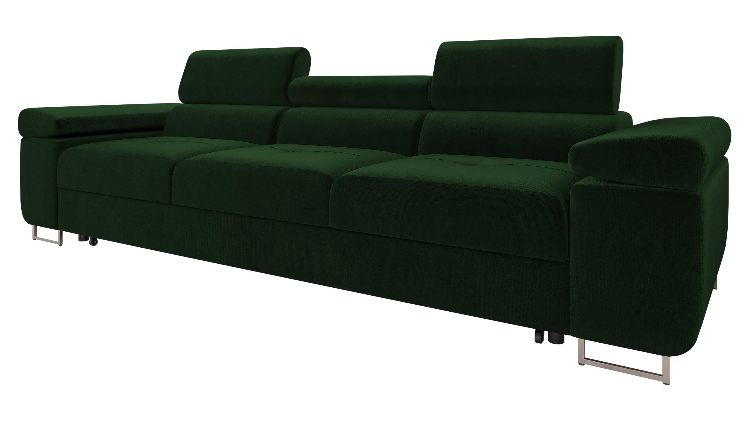 SCHLAFSOFA Torezio 3 Bis - Grün, Holz/Textil (263/90/102cm) - MIRJAN24