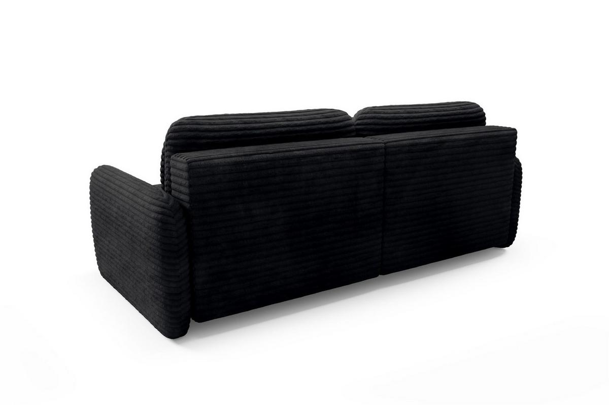 ECKSOFA Simone Mit Schlaffunktion - Schwarz, Holzwerkstoff/Textil (240/165cm) - Fun Möbel