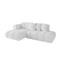 ECKSOFA Ottomane Links CLOUD-L-v1 280x185x90 Weiß Bouclé - Weiß, Holzwerkstoff/Kunststoff (180/289cm) - ALTDECOR