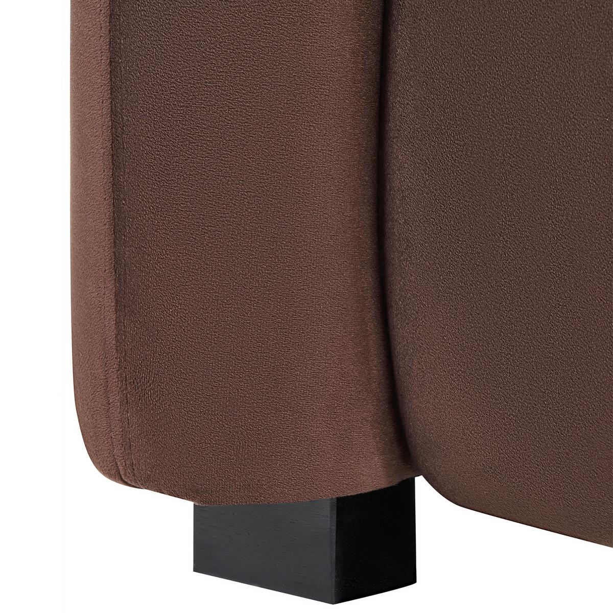 SESSEL Dunkelbraun Veltada - Dunkelbraun, Textil (95/72/86cm) - Beliani