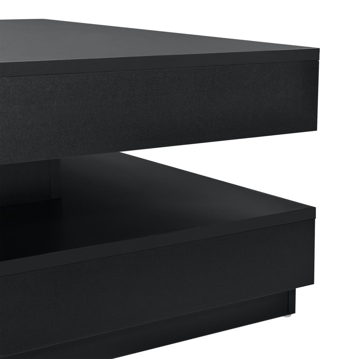 COUCHTISCH Florenz 76/76/38 cm - Schwarz, Holzwerkstoff (76/76/38cm) - [en.casa]