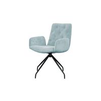 DREHSTUHL NEW CHARME Hellblau Cord (1er-Set) - Hellblau, Textil (59/87/66cm) - KAWOLA