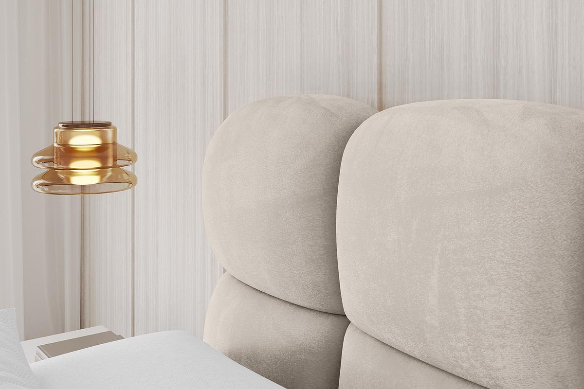 POLSTERBETT mit Bettkasten und Lattenrost, Bett mit Matratze H3/H4 - NOMA 180x200 Beige - Beige, Holzwerkstoff/Textil (180/200cm) - ALTDECOR
