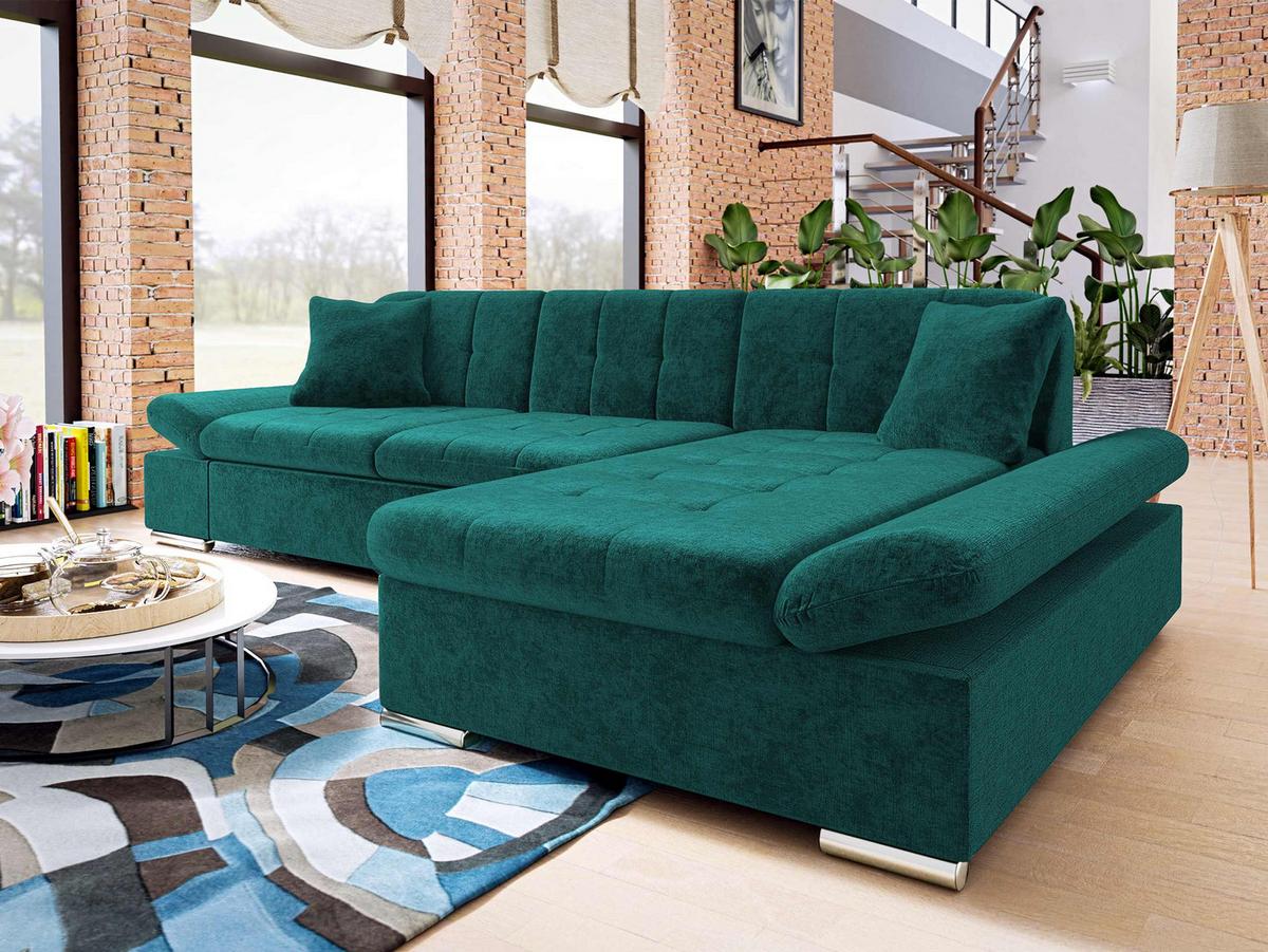 ECKSOFA Malwi, Seite: Rechts - Bronzefarben, Holz/Textil (278/161cm) - MIRJAN24