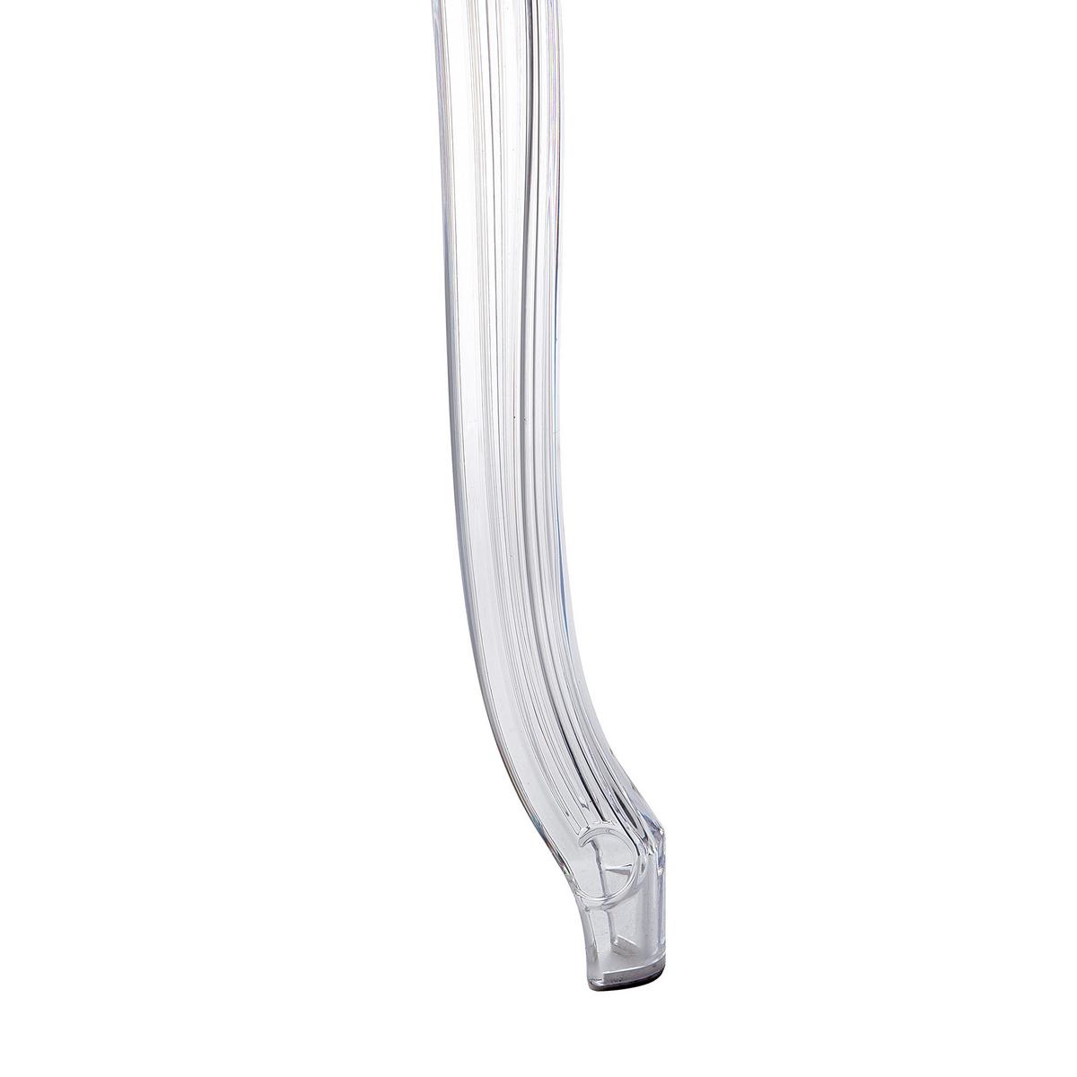 ESSZIMMERSTUHL 2er-Set Kunststoff Transparent Vermont - Transparent/Schwarz, Kunststoff (52/98/53cm) - Beliani