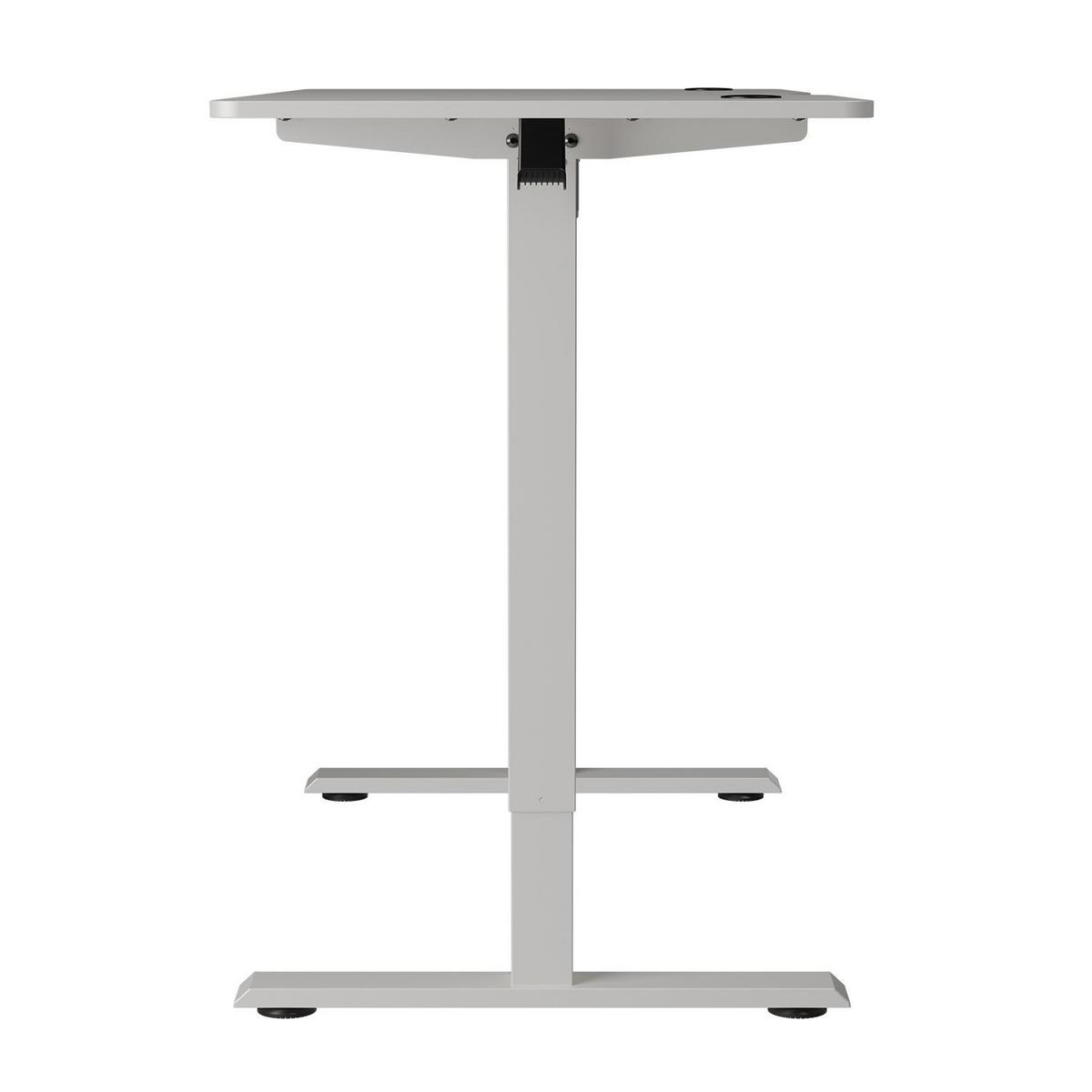 SCHREIBTISCH Office Stand weiß 120x60 cm höhenverstellbar - Weiß, Holz (60/120/117cm) - Juskys