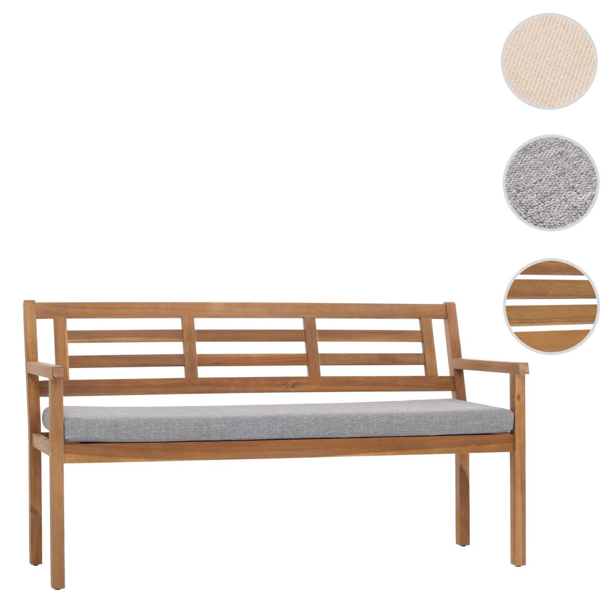 GARTENBANK Grau - Grau, Holz (145/82/59cm) - MCW