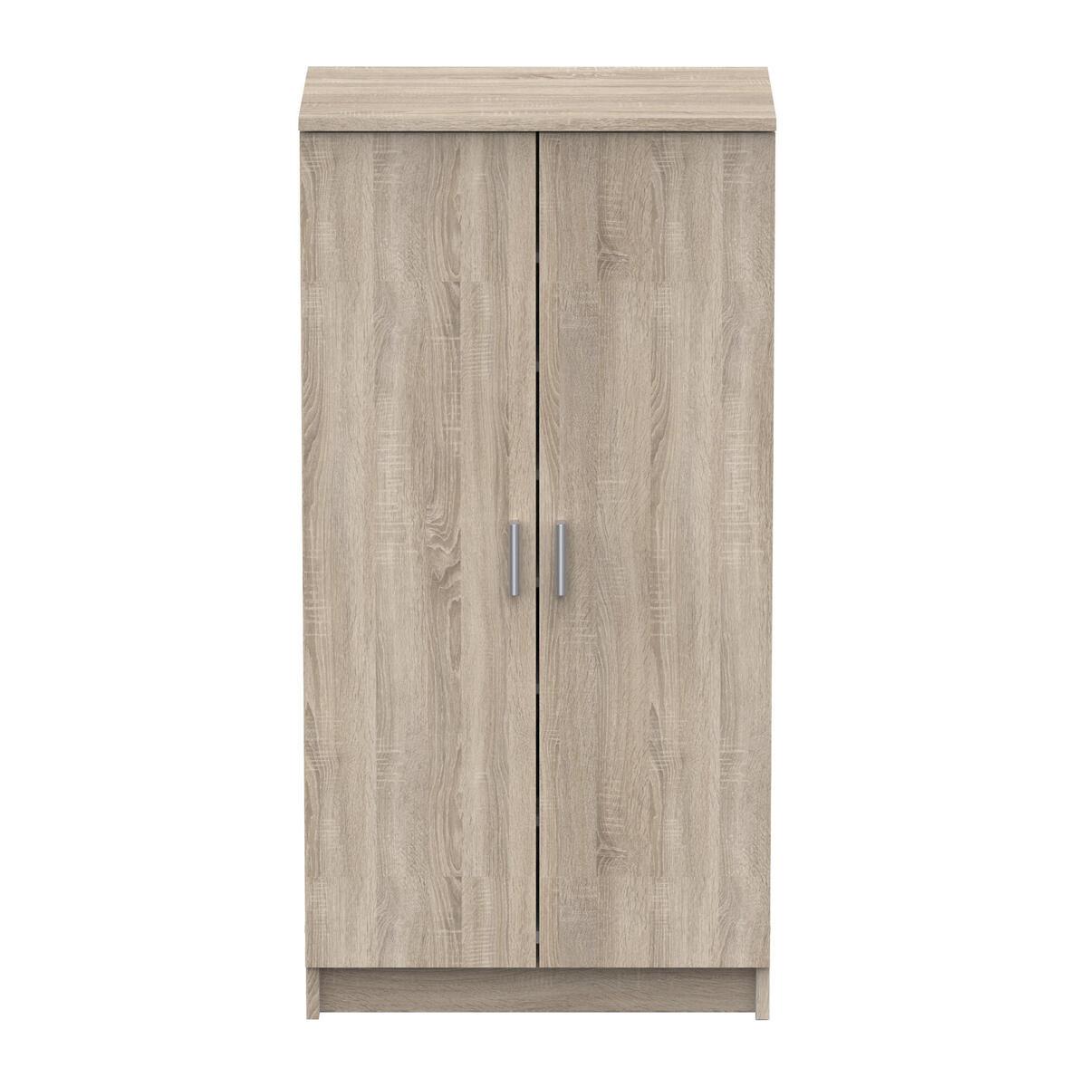 SCHUHSCHRANK 2 Türen L54,6 cm (21 Paare) - Schuhe - Eichefarben, Holzwerkstoff (35.3/108.4/38.1cm) - Calicosy