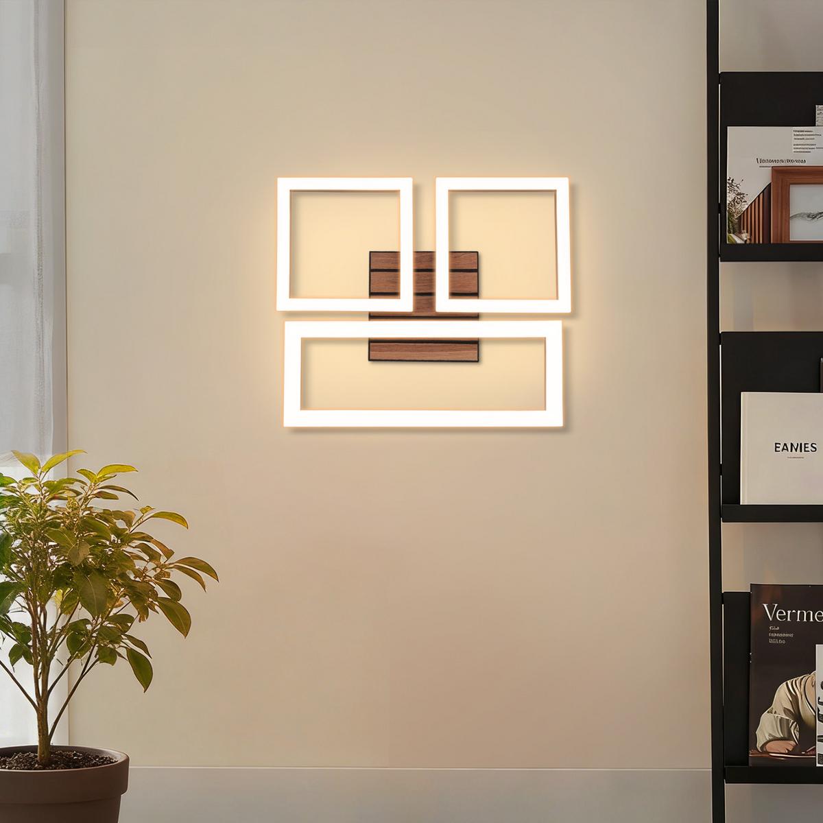 LED DECKENLEUCHTE Vrelis 37/31/6 cm - Schwarz, Kunststoff/Metall (37/31/6cm) - ZMH