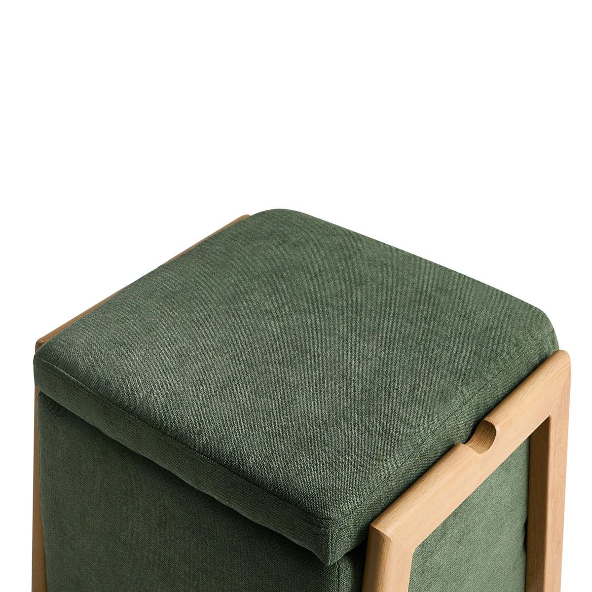 POUF mit Stauraum Stoff 45 cm Grün Edland - Grün, Textil (45/44/43cm) - Beliani