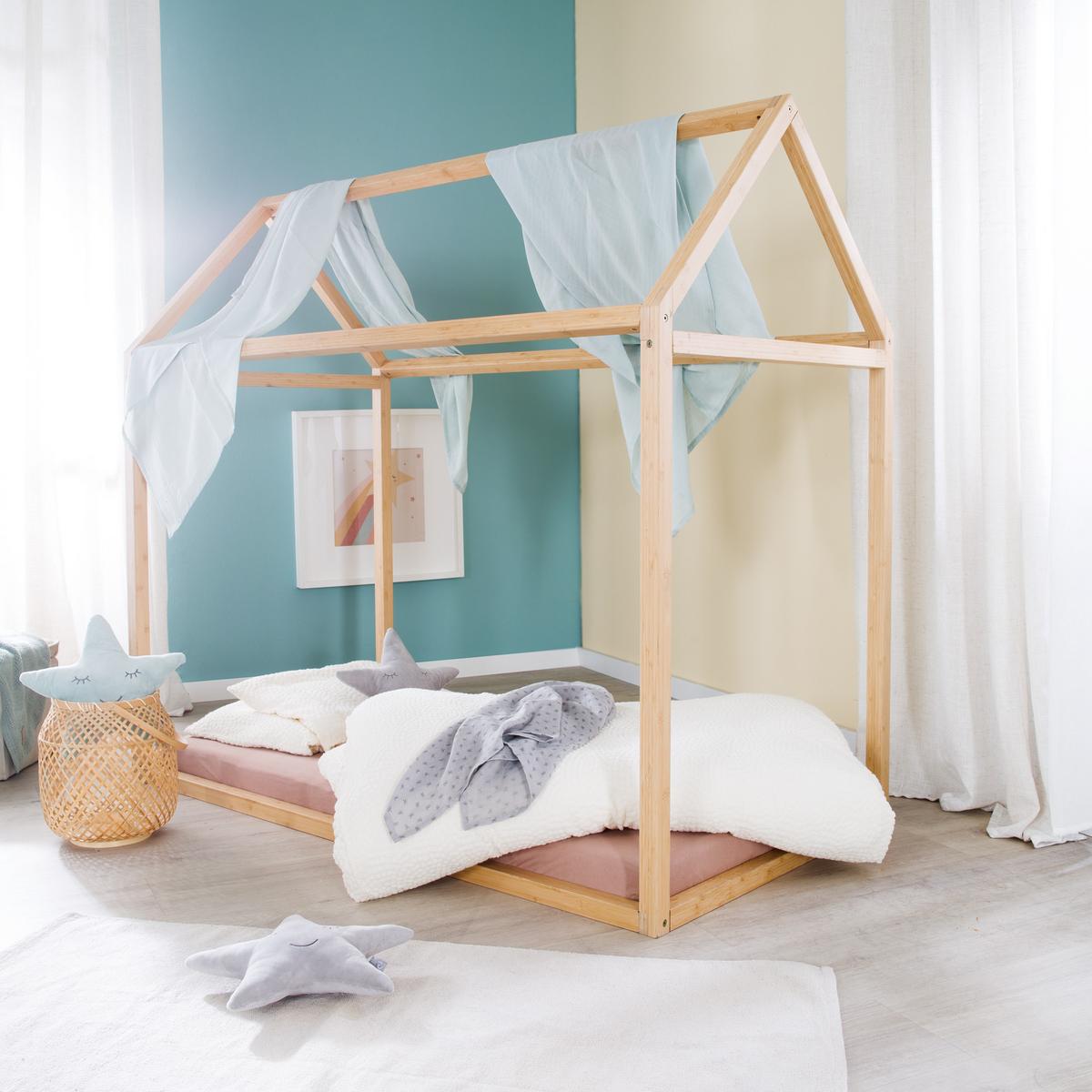 HAUSBETT 70 x 140 cm Montessori Bambus - Naturfarben, Holzwerkstoff (70/140cm) - Roba