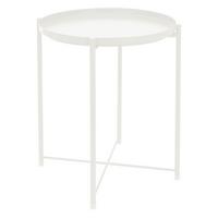 BEISTELLTISCH klappbar rund Ø45xH52 cm Weiß aus Metall - Weiß, Metall (52/45/52cm) - ML-DESIGN