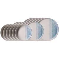 TELLER-SET Trio Blau 18-tlg. - Blau, Keramik (2/2/2cm) - Ritzenhoff Breker
