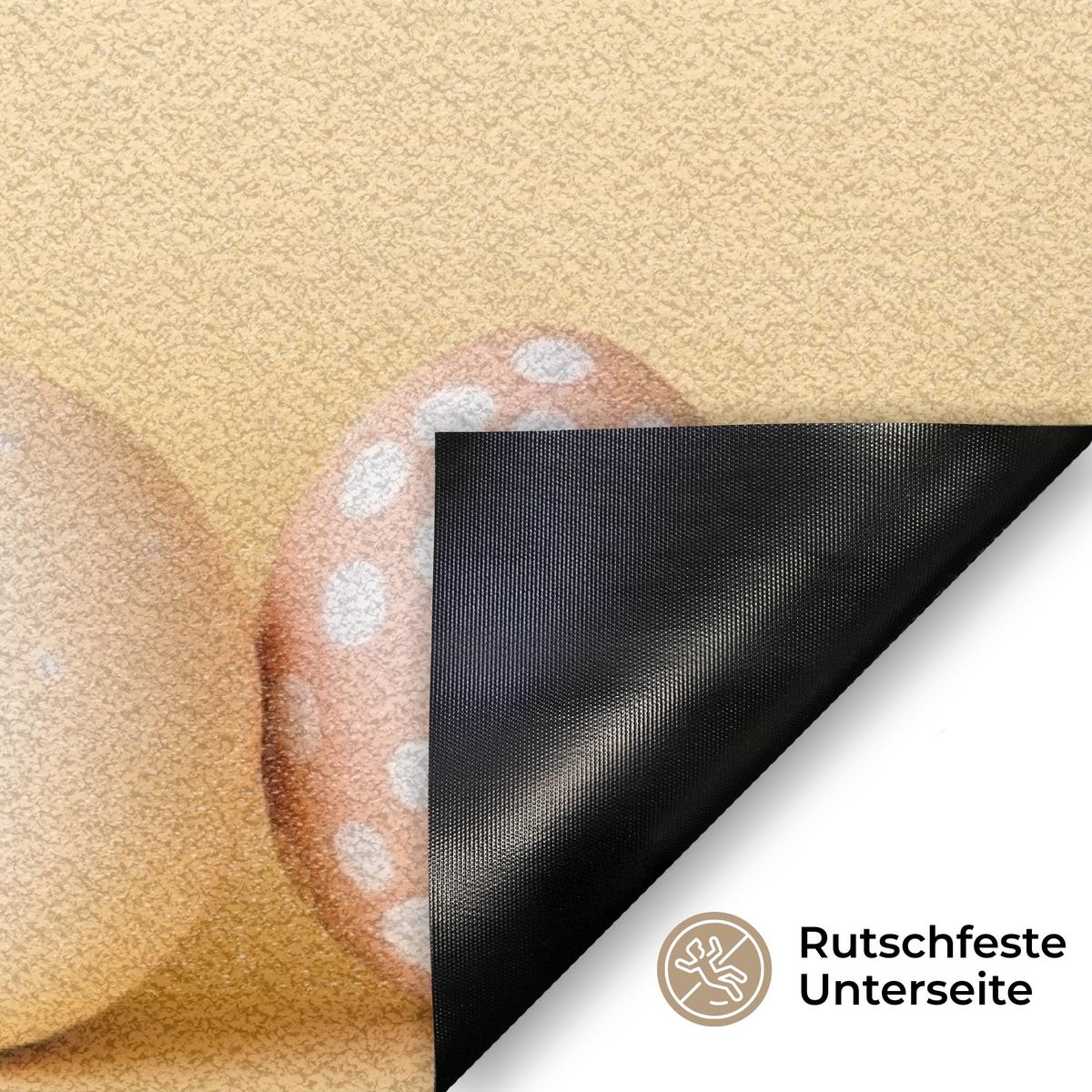 FUSSMATTE Eier - Kaninchen - Pastellfarbtöne Schmutzmatte 60x40 cm - Hellgelb, Kunststoff (40/60cm) - MuchoWow