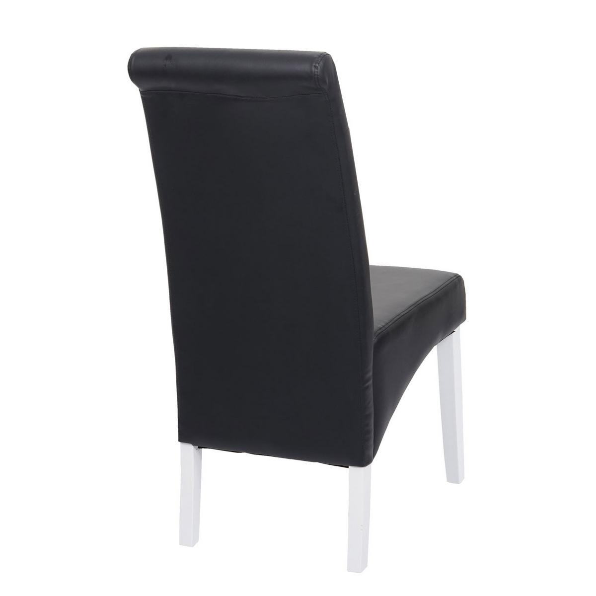 ESSZIMMERSTUHL Schwarz, Weiß 2er-Set - Schwarz/Weiß, Leder (46/99/50cm) - MCW