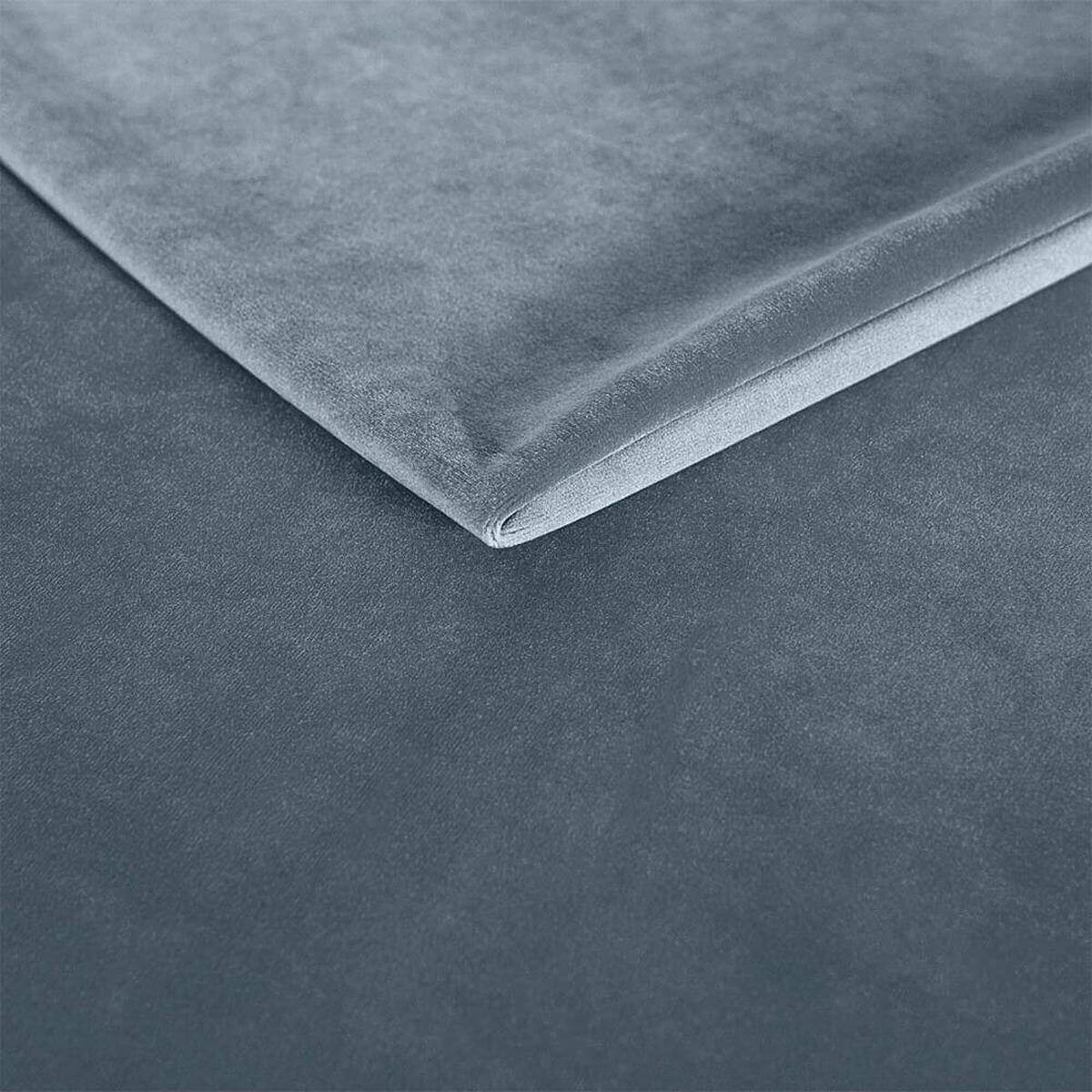 BOXBETT Jodan 120/200 cm Blau grau im Magic Velvet Stoff - Blaugrau/Schwarz, Holz/Holzwerkstoff (120/200cm) - AltaBeds