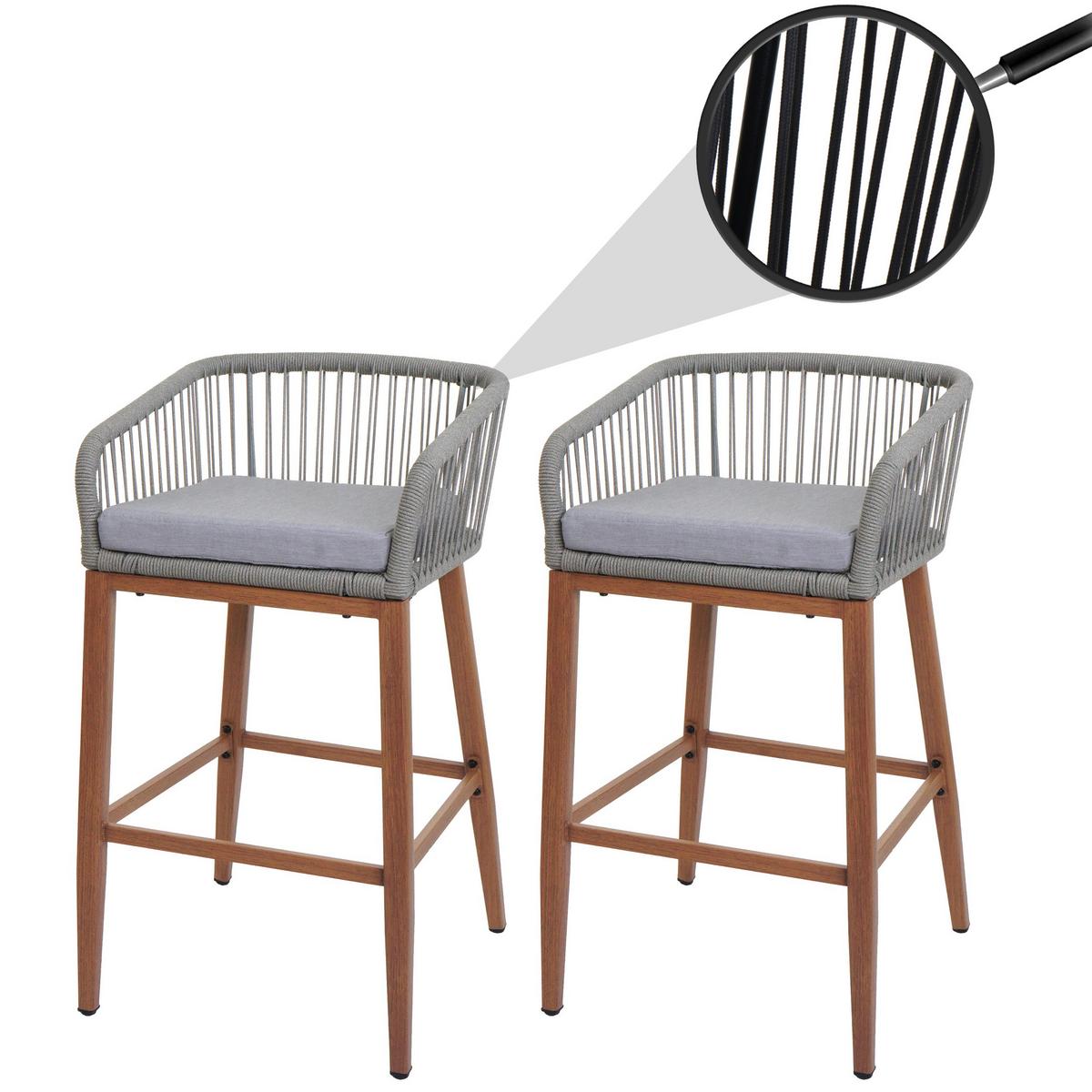 BARHOCKER Hellgrau, Hellgrau - Hellgrau, Metall (51/92/53cm) - MCW