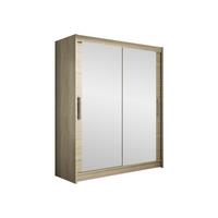 SCHWEBETÜRENSCHRANK Westa XI - Silberfarben/Sonoma Eiche, Holzwerkstoff/Metall (150/200/58cm) - MIRJAN24
