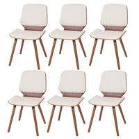 ESSZIMMERSTUHL Beige 6er-Set - Beige/Creme, Textil (48/85/60cm) - MCW