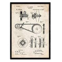 POSTER Fahrrad-Patententwurf A3 Rahmenlos - Klar, Papier (29.7/5/42cm) - Nacnic