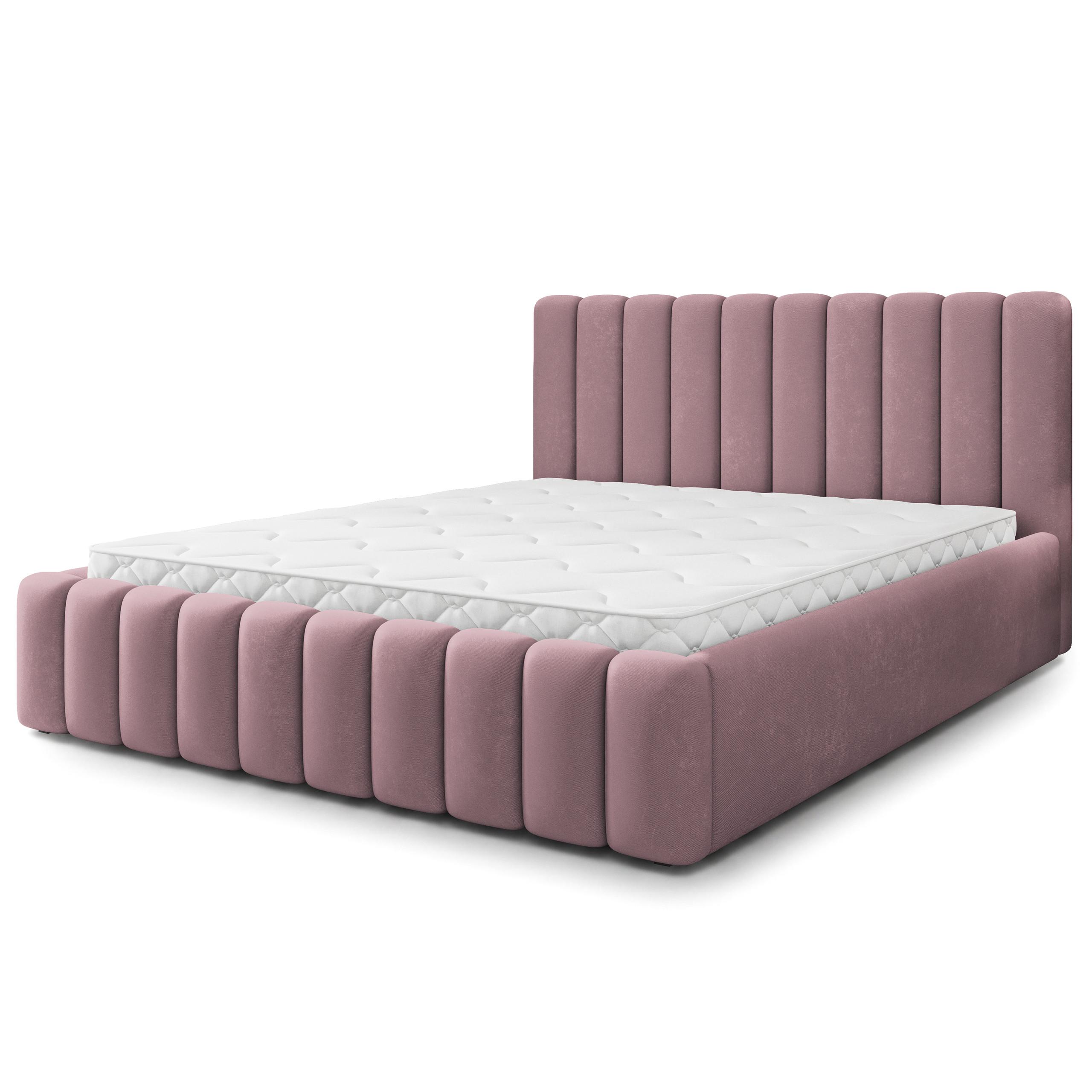 POLSTERBETT DINESE 200x200 cm mit Bettkästen - Rosa - Pink, Holz (200/200cm) - MASSENO