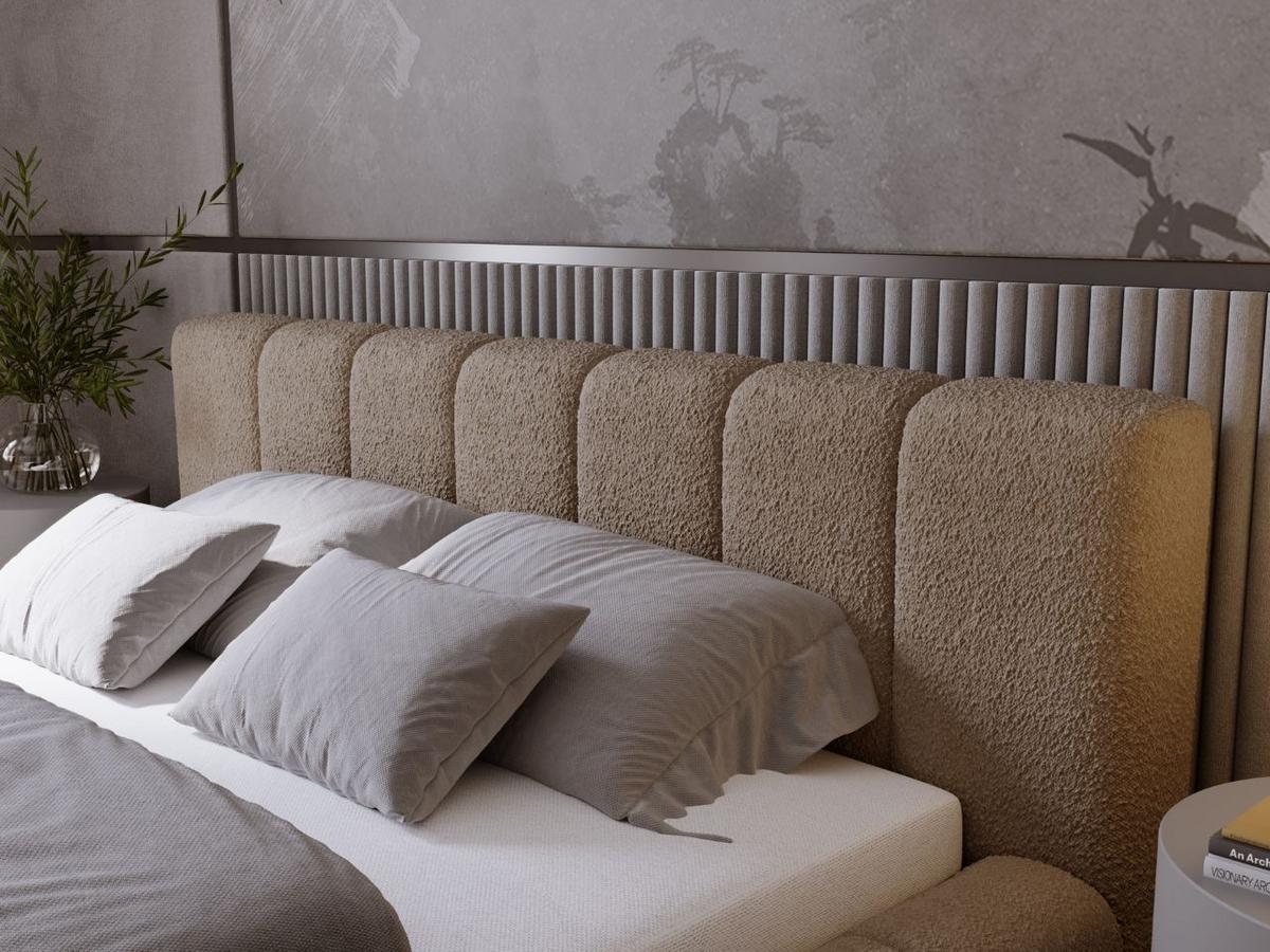 POLSTERBETT Orio 180x200 Braun - Braun, Textil (180/200cm) - Graingold
