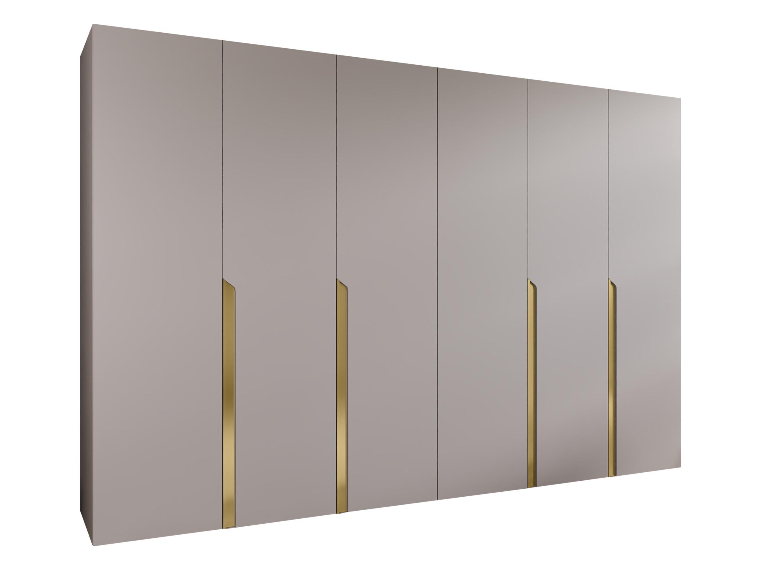 DREHTÜRENSCHRANK Mila I 300 - Kaschmir/Goldfarben, Holzwerkstoff/Kunststoff (300/202/52cm) - MIRJAN24