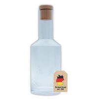 GLASKARAFFE mit goldenen Rand und Korken 1.7 Liter - Transparent, Glas (1.7L) - Intirilife