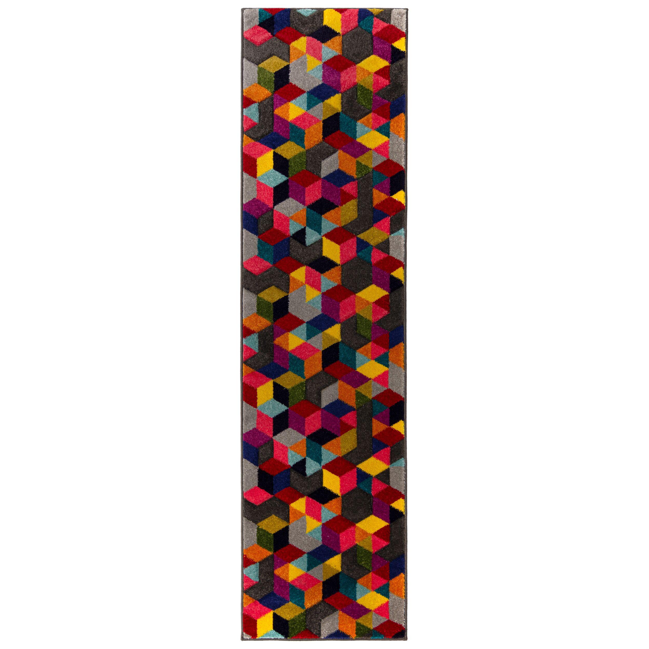 TEPPICH MEON, geometrisch, aus Polypropylen, Bunt, 66 x 230 cm - Multicolor, Textil (66/230cm) - KADIMA DESIGN