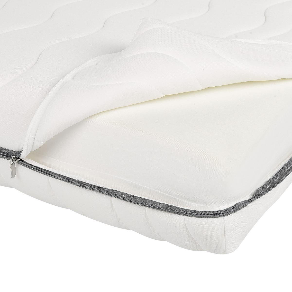 MEMORY-SCHAUMMATRATZE H2/3 Mittel 140/200 cm Serenity - Weiß, Textil (140/200cm) - Beliani