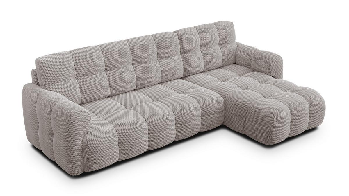 ECKSOFA MELLOW 4-Sitzer, beige - Beige/Schwarz, Holz/Textil (262/156cm) - Wozimo