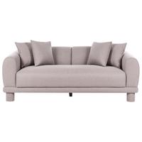 3-SITZER-SOFA Stoff Taupe Pori - Taupe, Textil (202/74/93cm) - Beliani