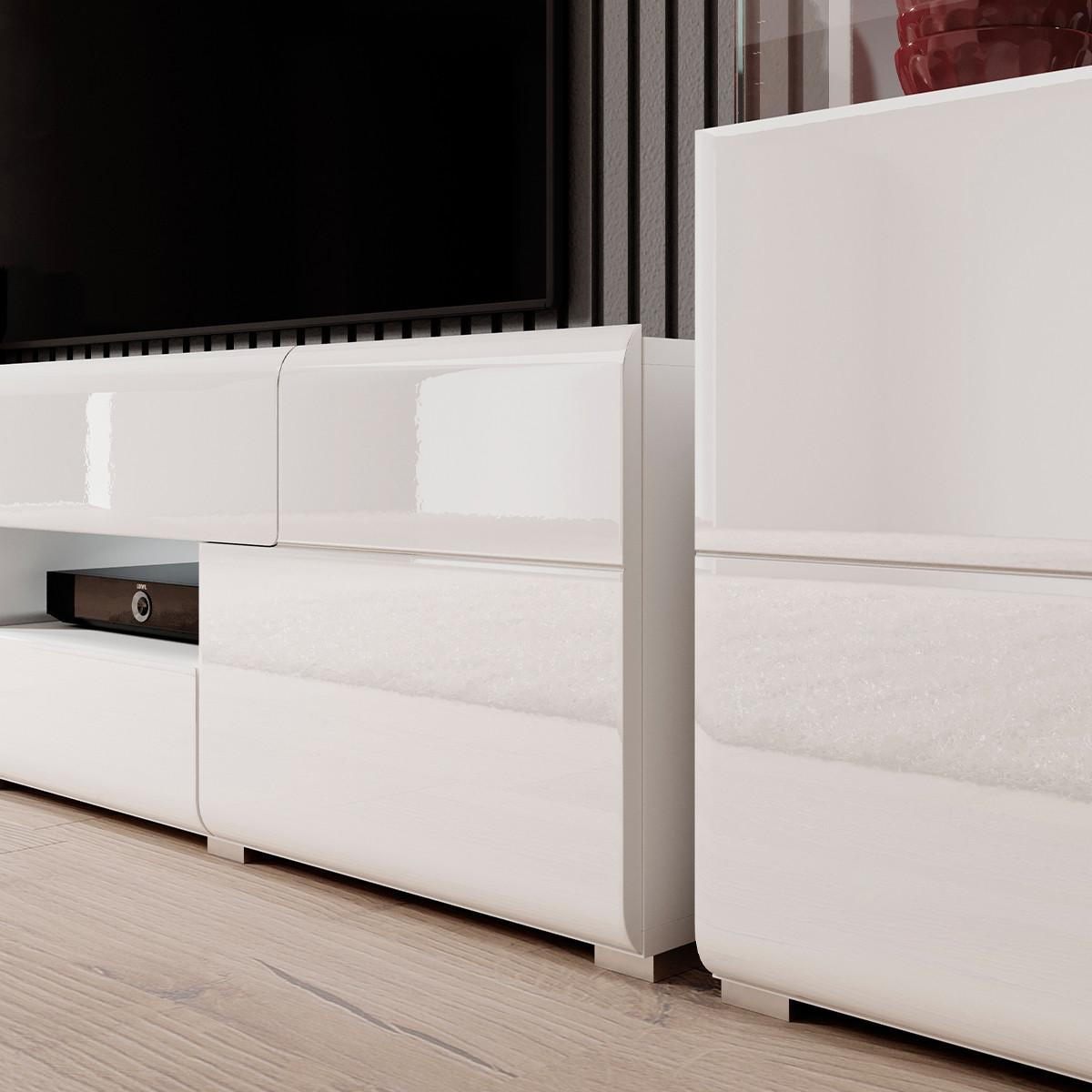 TV-MÖBEL Jules Weiß - Weiß, Holzwerkstoff (159/47/39cm) - Petits-meubles