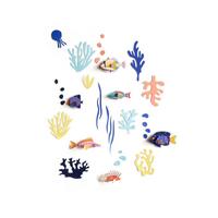 WANDDEKO Aquarium-Set 18/7 cm - Blau, Wellpappe (18/7/11cm) - Studio Roof