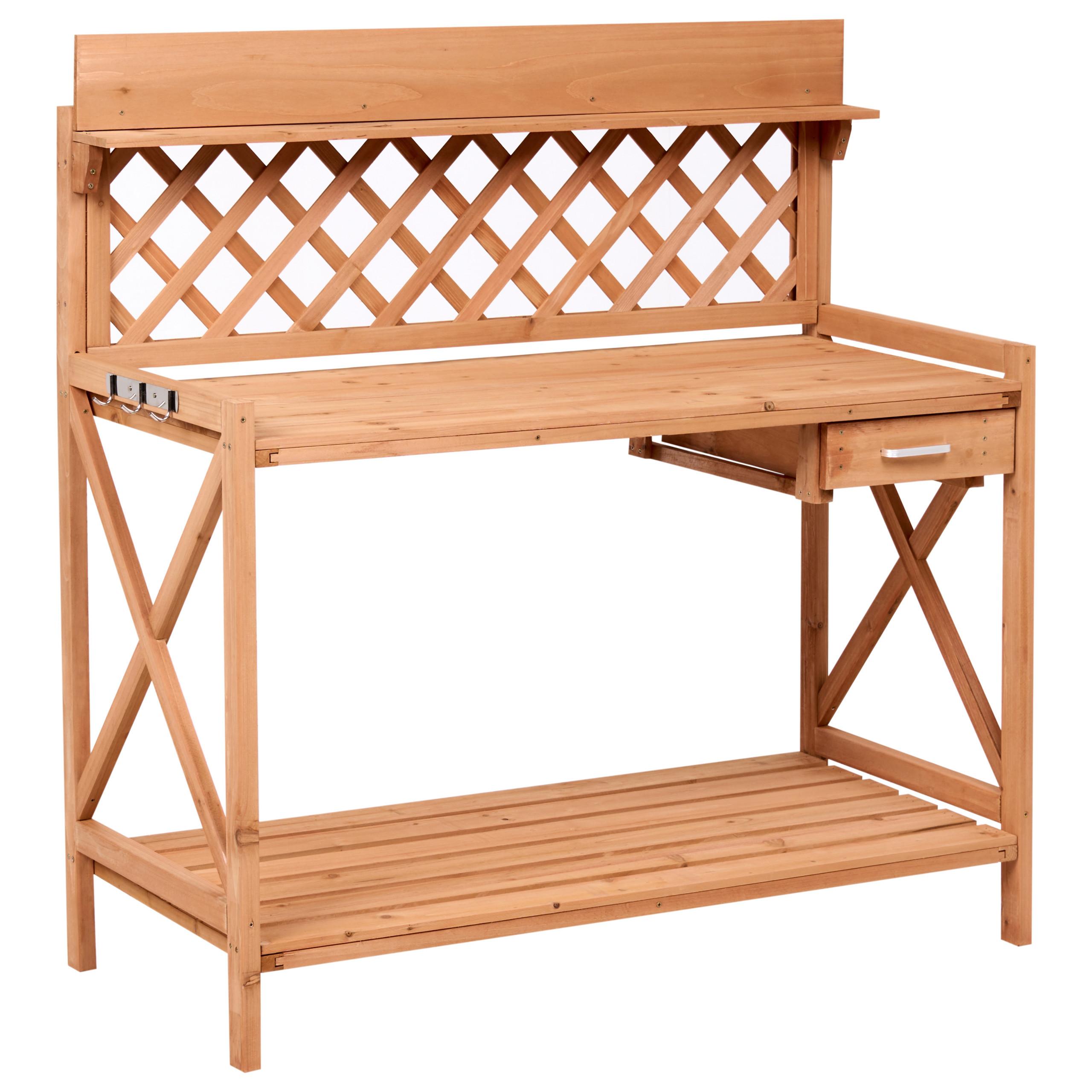 PFLANZTISCH 115/116 cm Tannenholz Hellbraun Sperlinga - Hellbraun/Braun, Holz - Beliani