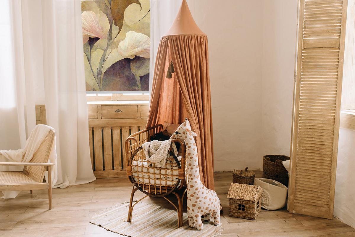 INNENROLLO - Fensterrollo - Rollo - 100x100 cm - Rosa Blüten - Braun, Kunststoff (100/100/0.5cm) - TULUP