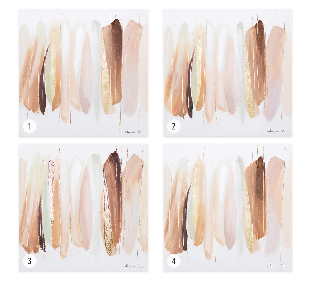ÖLGEMÄLDE 60/60 cm - Pink/Beige, Holz/Textil (60/60cm) - KUNSTLOFT