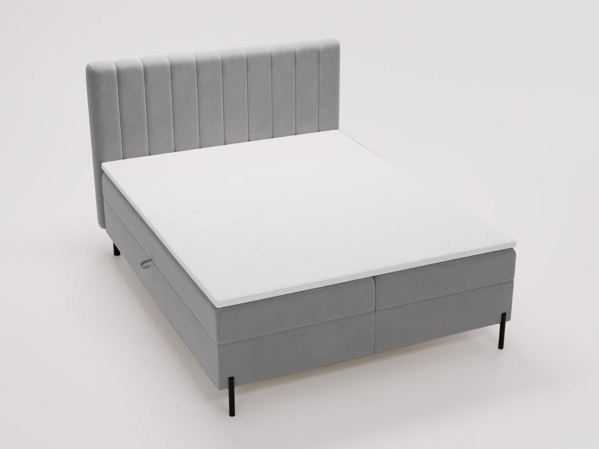 BOXBETT Primavera 140x200 Hellgrau - Hellgrau, Holz/Textil (140/200cm) - Graingold