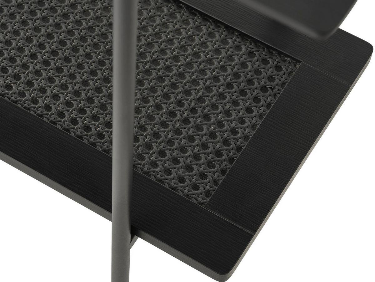 SCHMINKTISCH Mogest 100 cm - Dunkelbraun/Schwarz, Holzwerkstoff/Metall (100/75/37cm) - Selsey