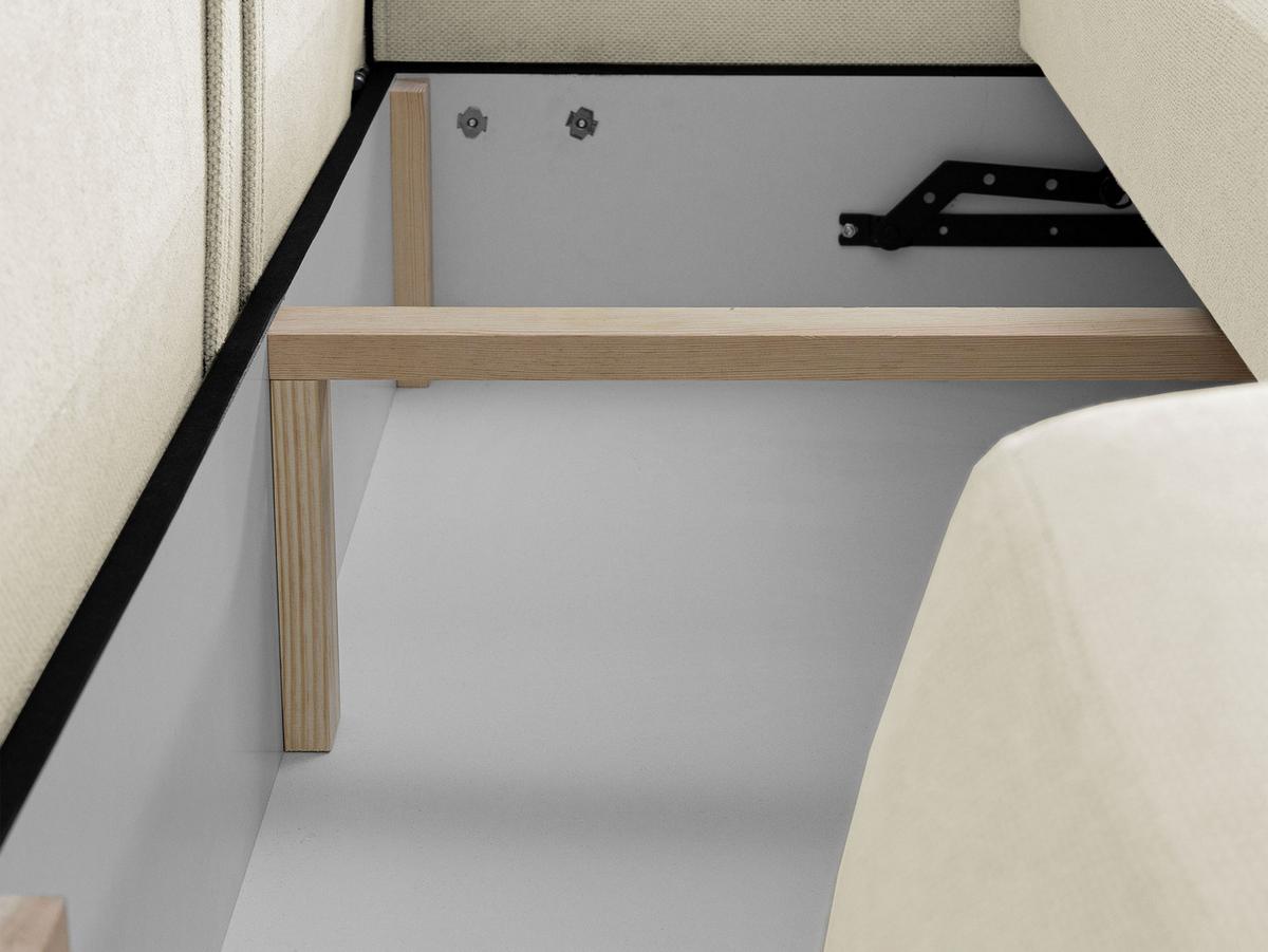 ECKSCHLAFSOFA Bueno I, Seite: Rechts - Beige/Schwarz, Holz/Textil (185/300cm) - MIRJAN24