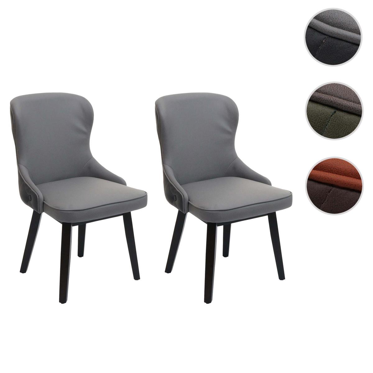 ESSZIMMERSTUHL Grau, Hellgrau 2er-Set - Hellgrau/Grau, Textil (53/86/53cm) - MCW