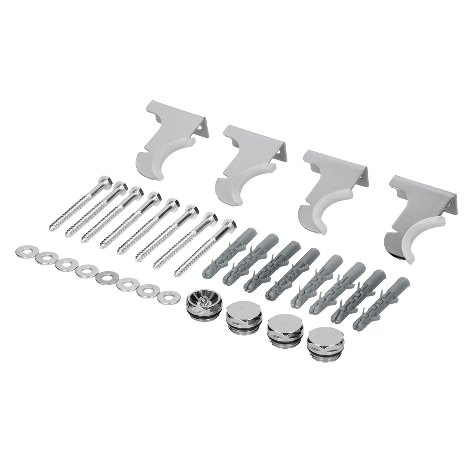 HALTERUNG FÜR DESIGNHEIZKÖRPER Chrom - Chromfarben, Kunststoff (2/3.5/5cm) - LuxeBath