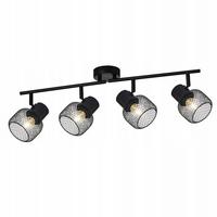 DECKENLEUCHTE Lydia 4-flammig 64/15/21 cm - Schwarz, Metall (64/15/21cm) - Nettlife
