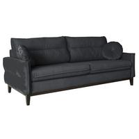 SOFA 2-SITZER Belweder, 220 cm, Dunkelgrau, Veloursstoff - Wengefarben/Dunkelgrau, Holz/Textil (218/95/94cm) - Beautysofa